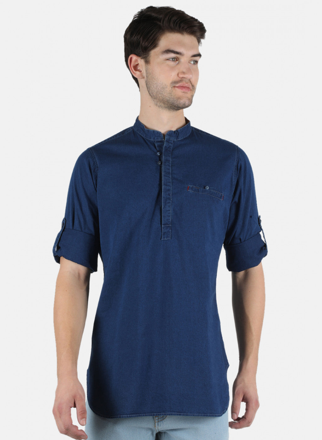 Men Blue Solid Shirt