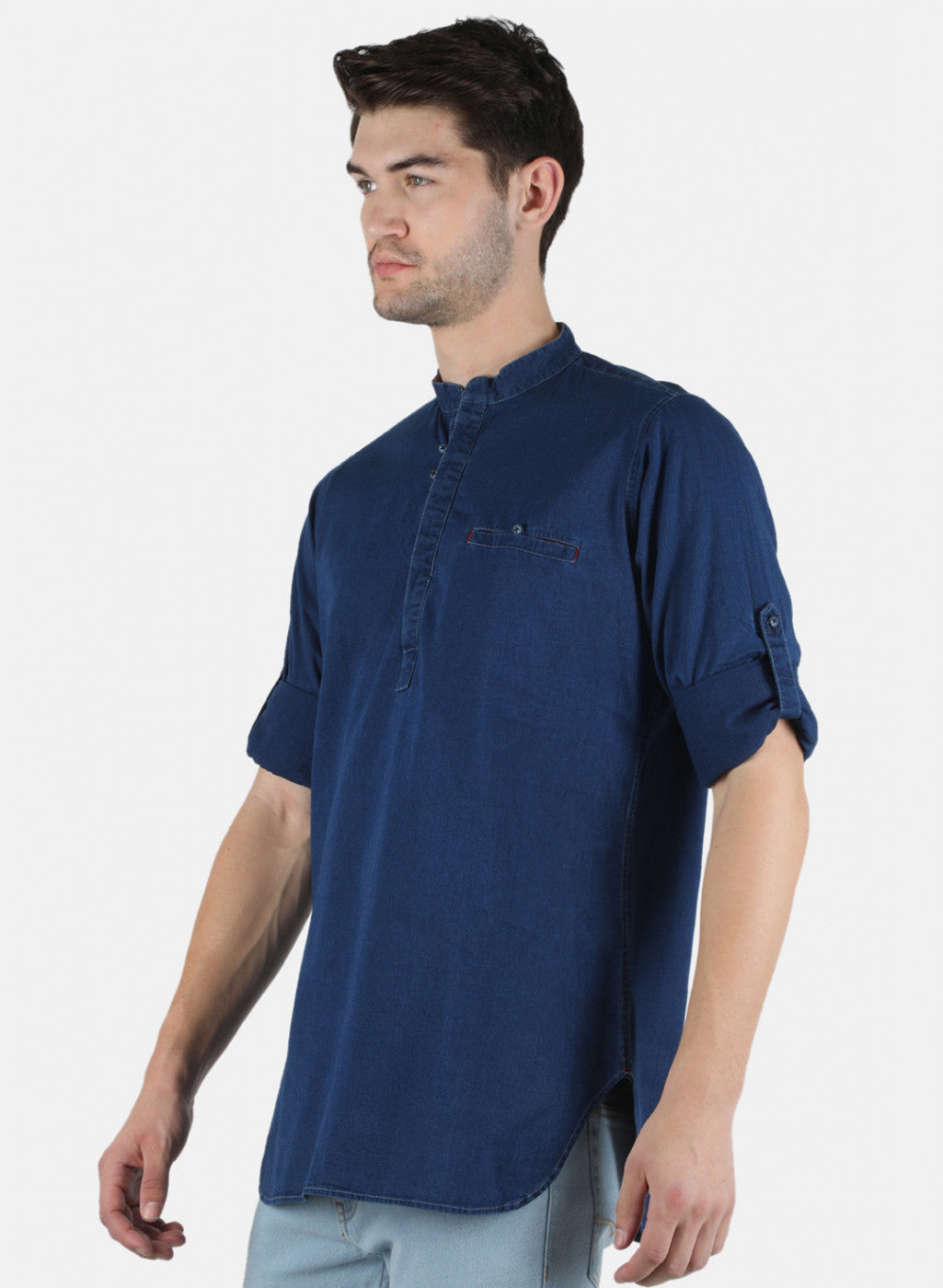 Men Blue Solid Shirt