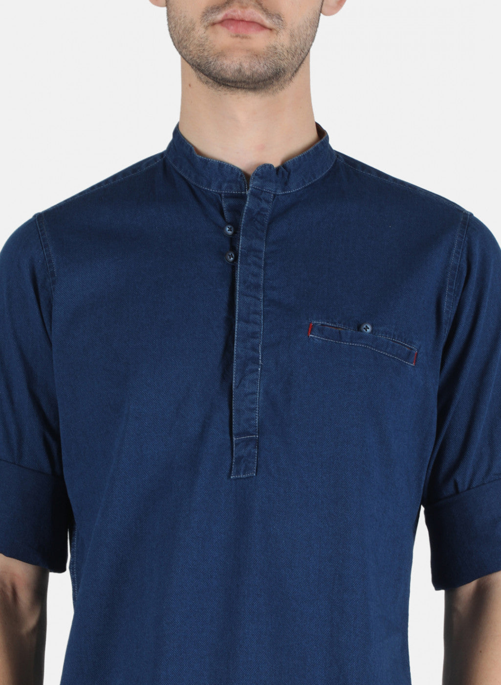 Men Blue Solid Shirt