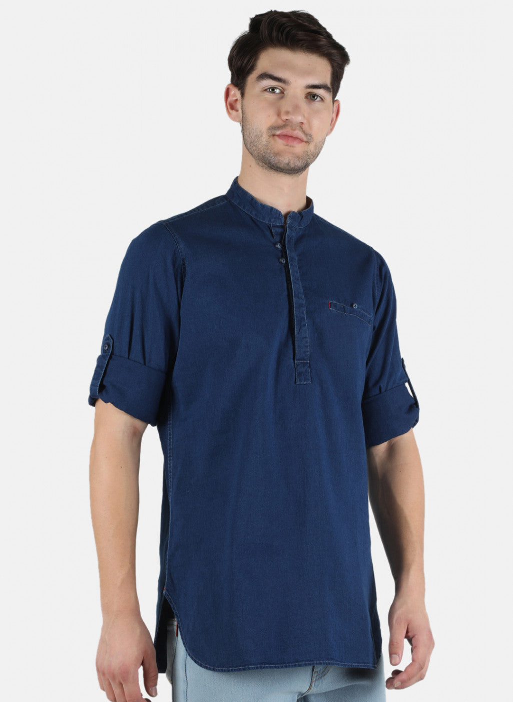 Men Blue Solid Shirt