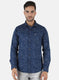 Men Blue Printed Shirt