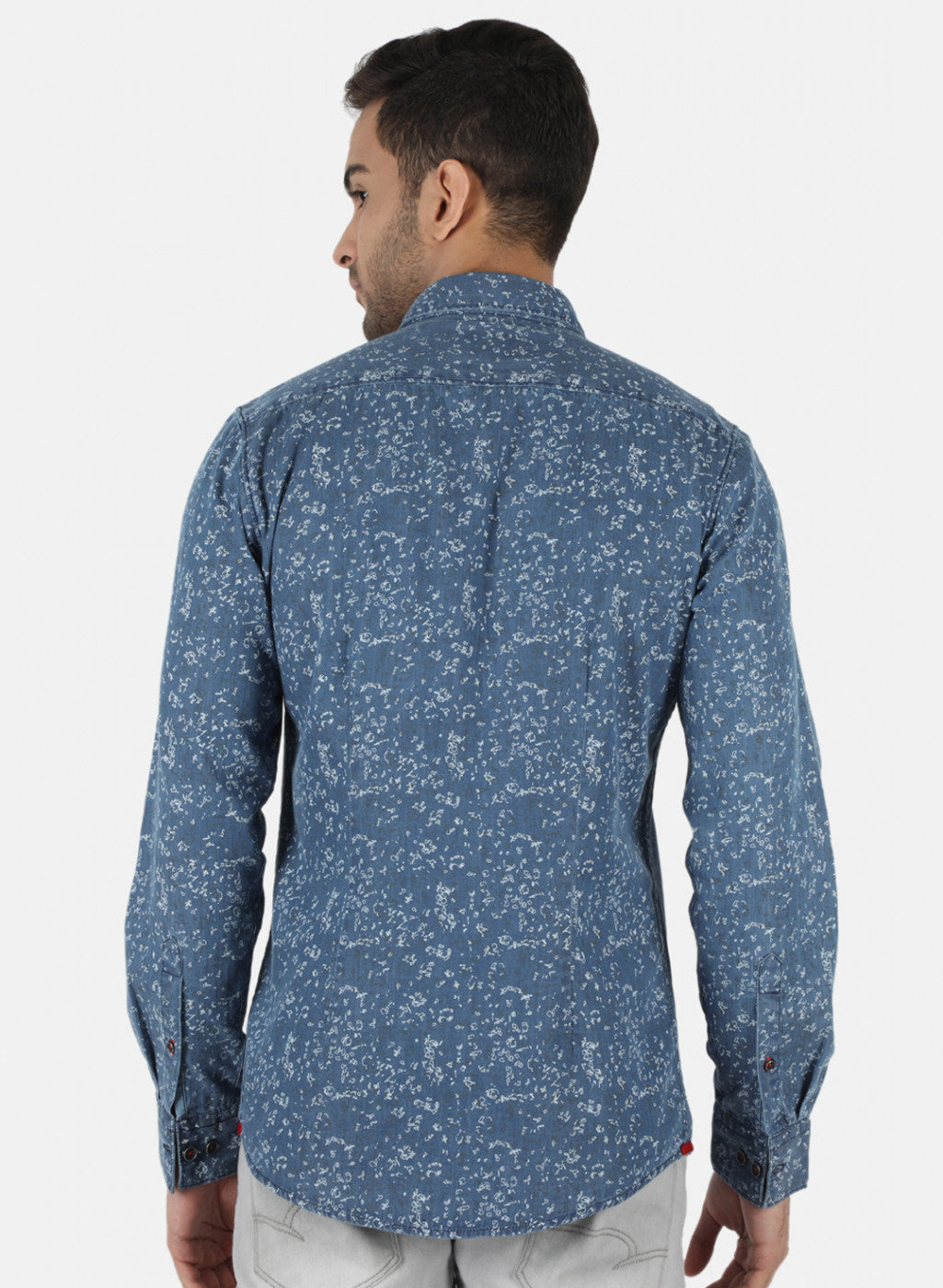 Men Blue Printed Shirt