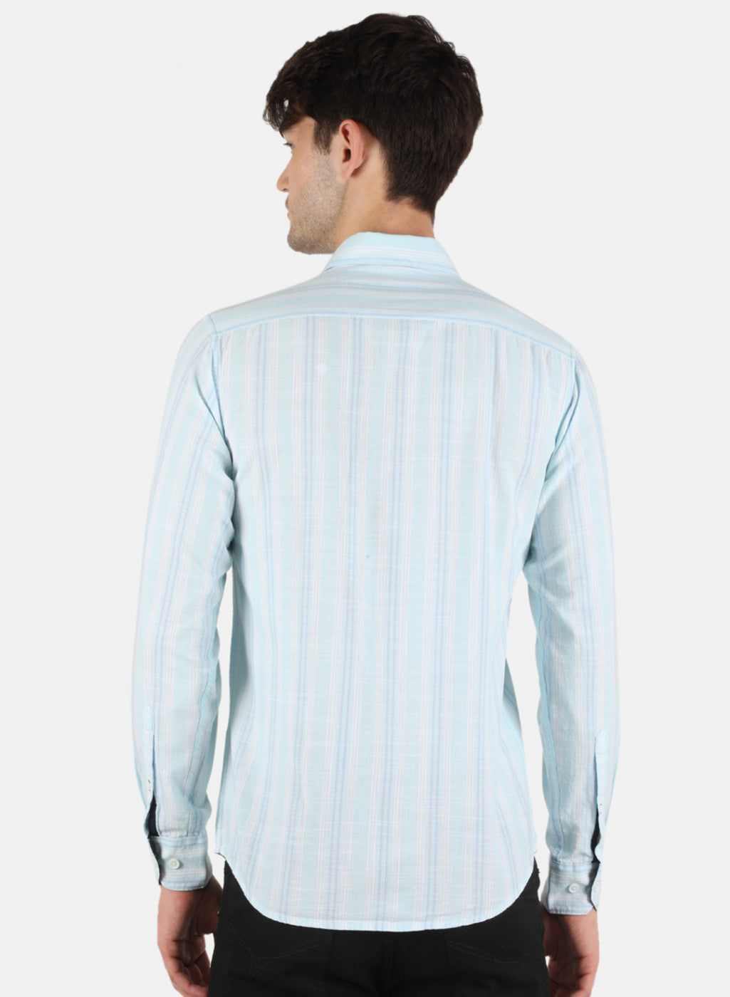 Men Blue Stripe Shirt