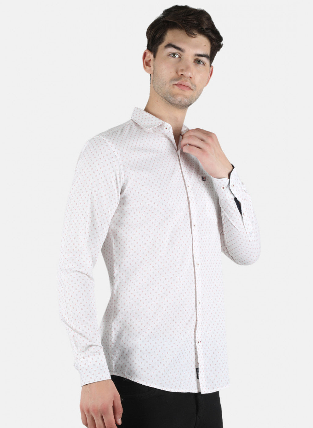 Men White Printed Shirt