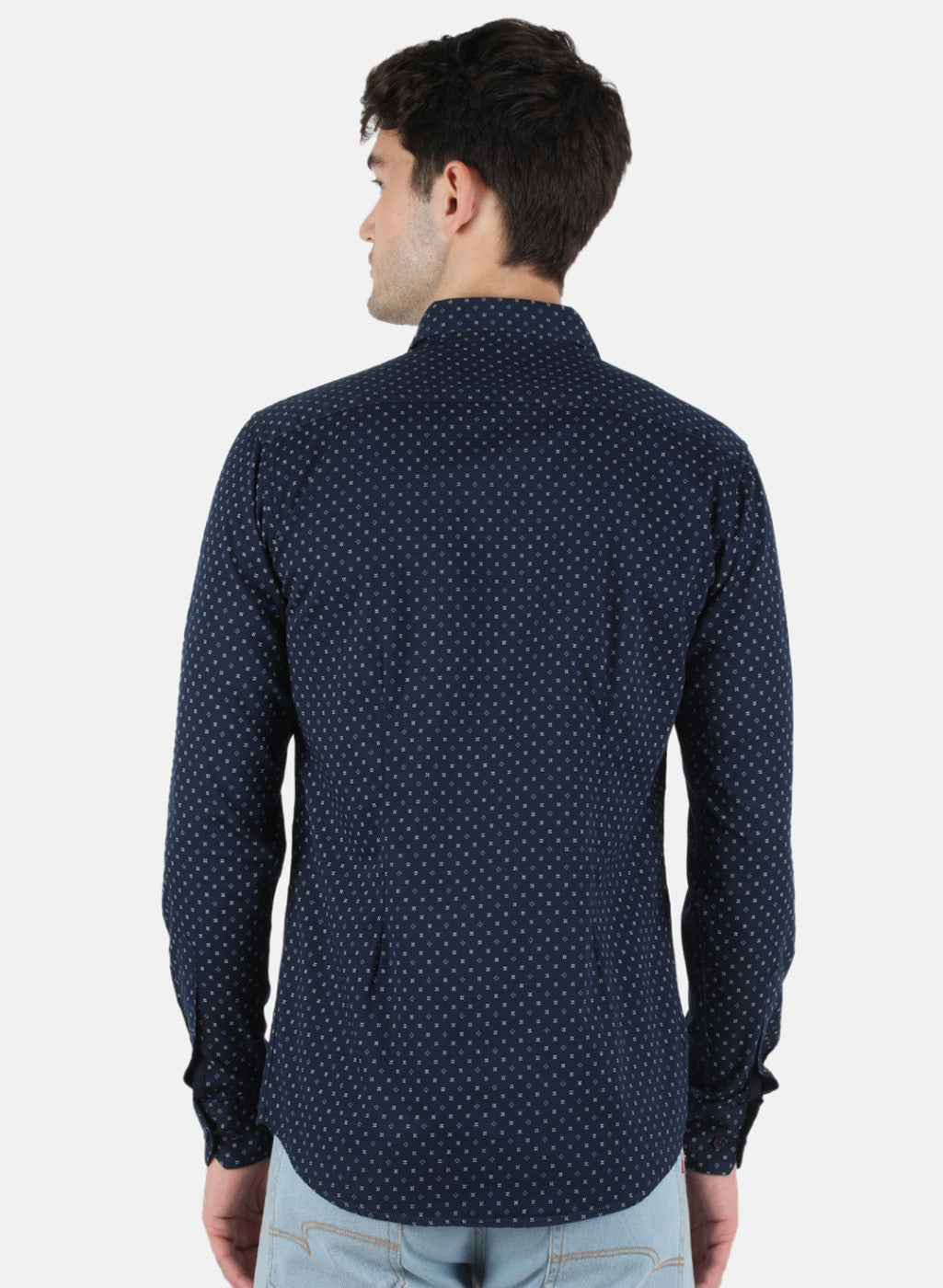 Men Blue Printed Shirt