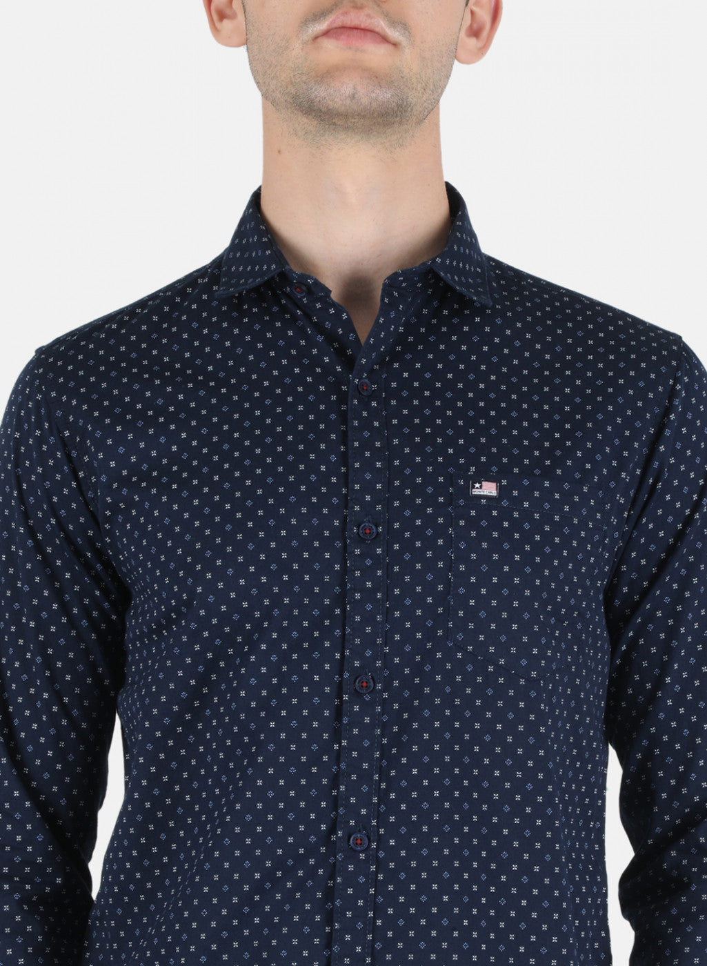 Men Blue Printed Shirt