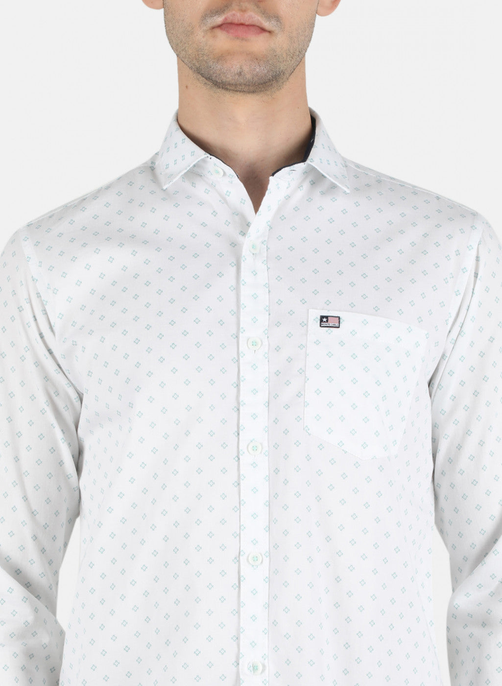 Men Green Printed Shirt