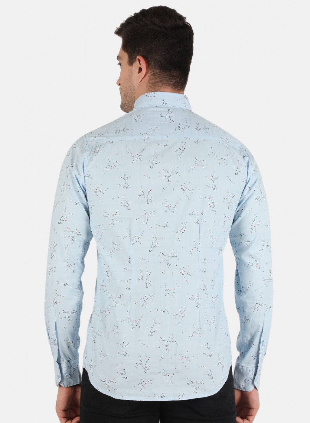 Men Blue Printed Shirt