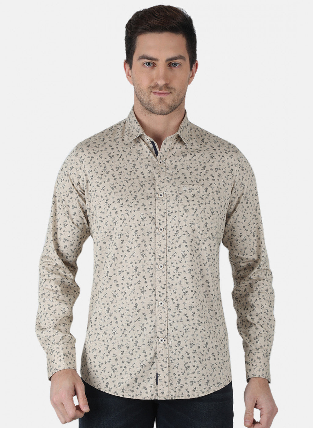 Men Brown Printed Shirt