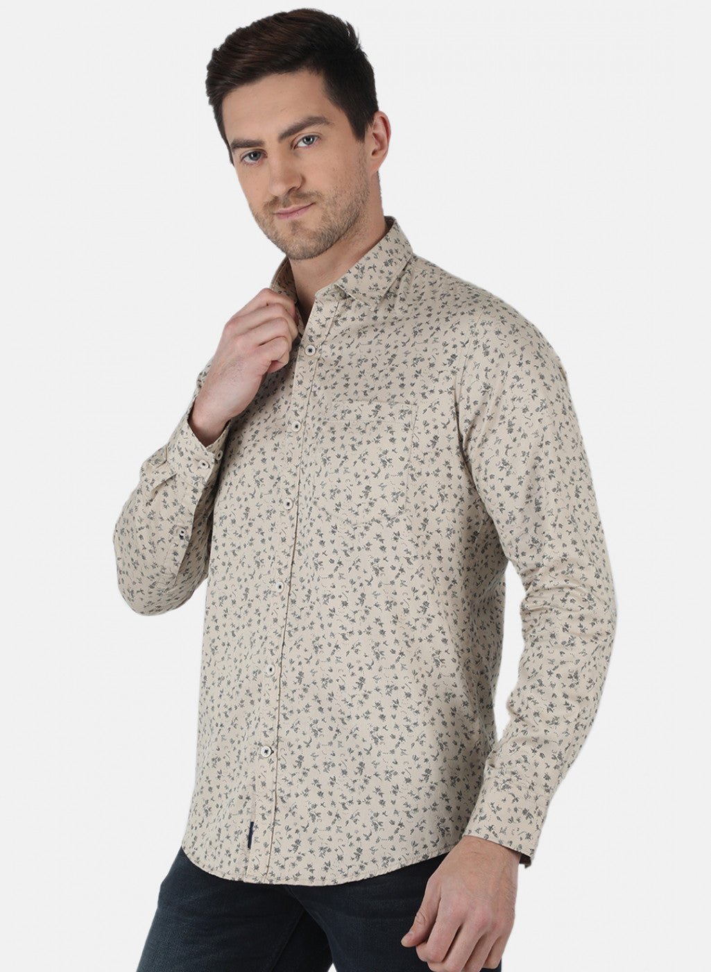 Men Brown Printed Shirt