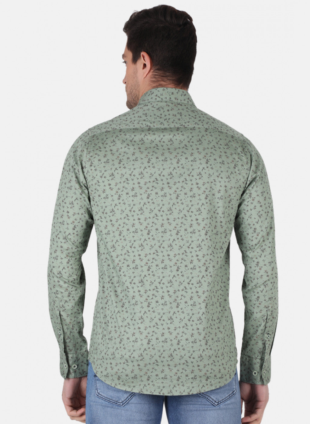 Men Green Printed Shirt