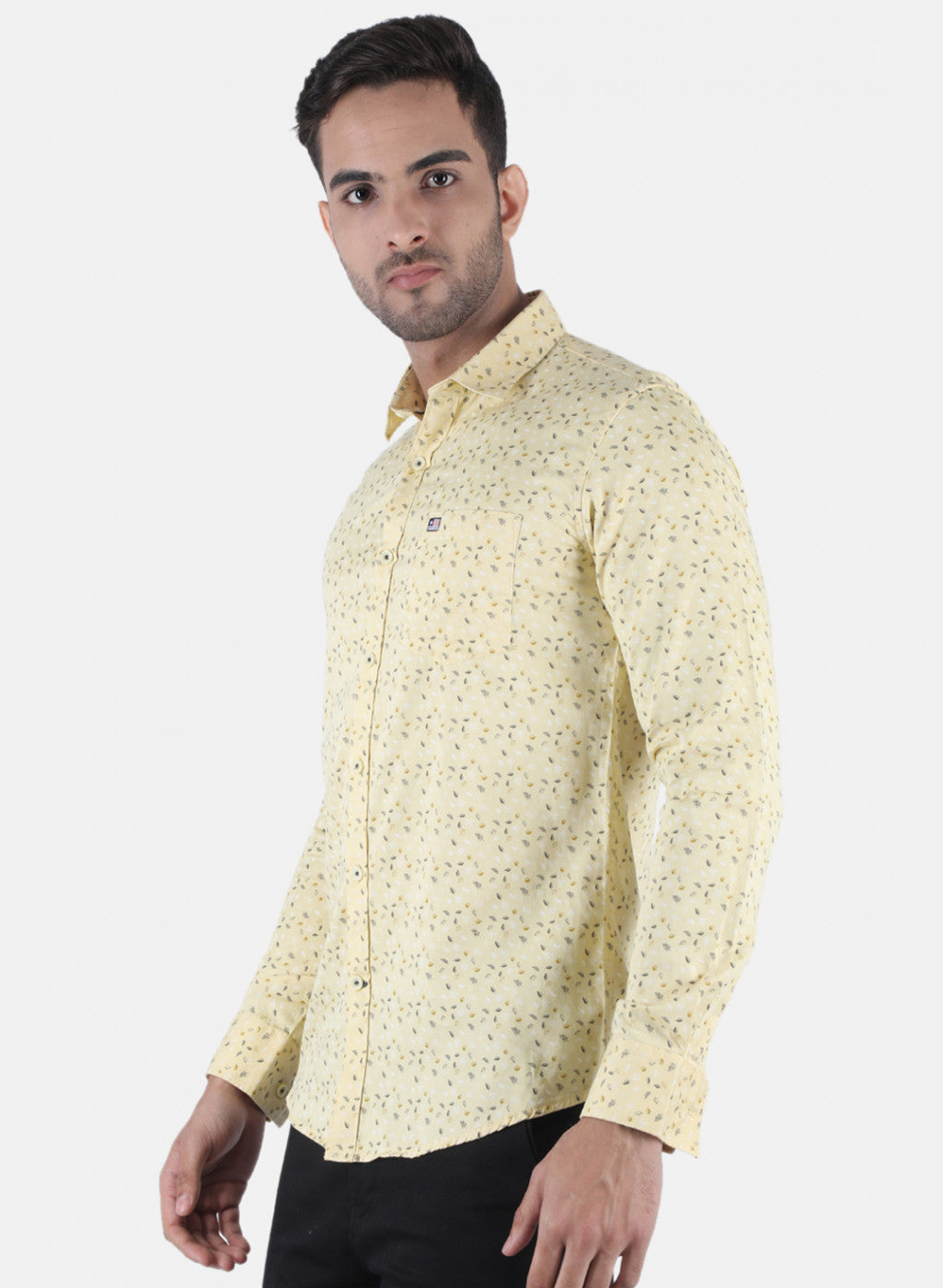 Men Yellow Printed Shirt