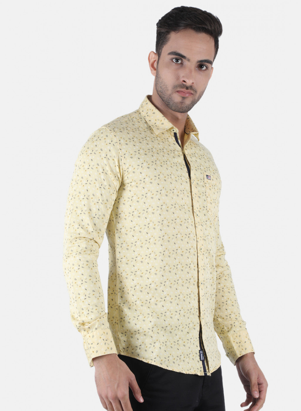 Men Yellow Printed Shirt