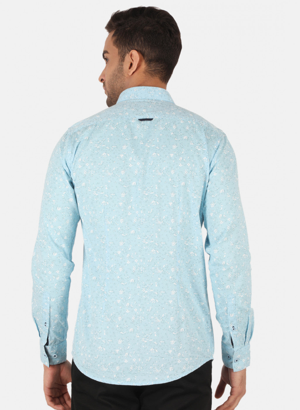 Men Blue Printed Shirt