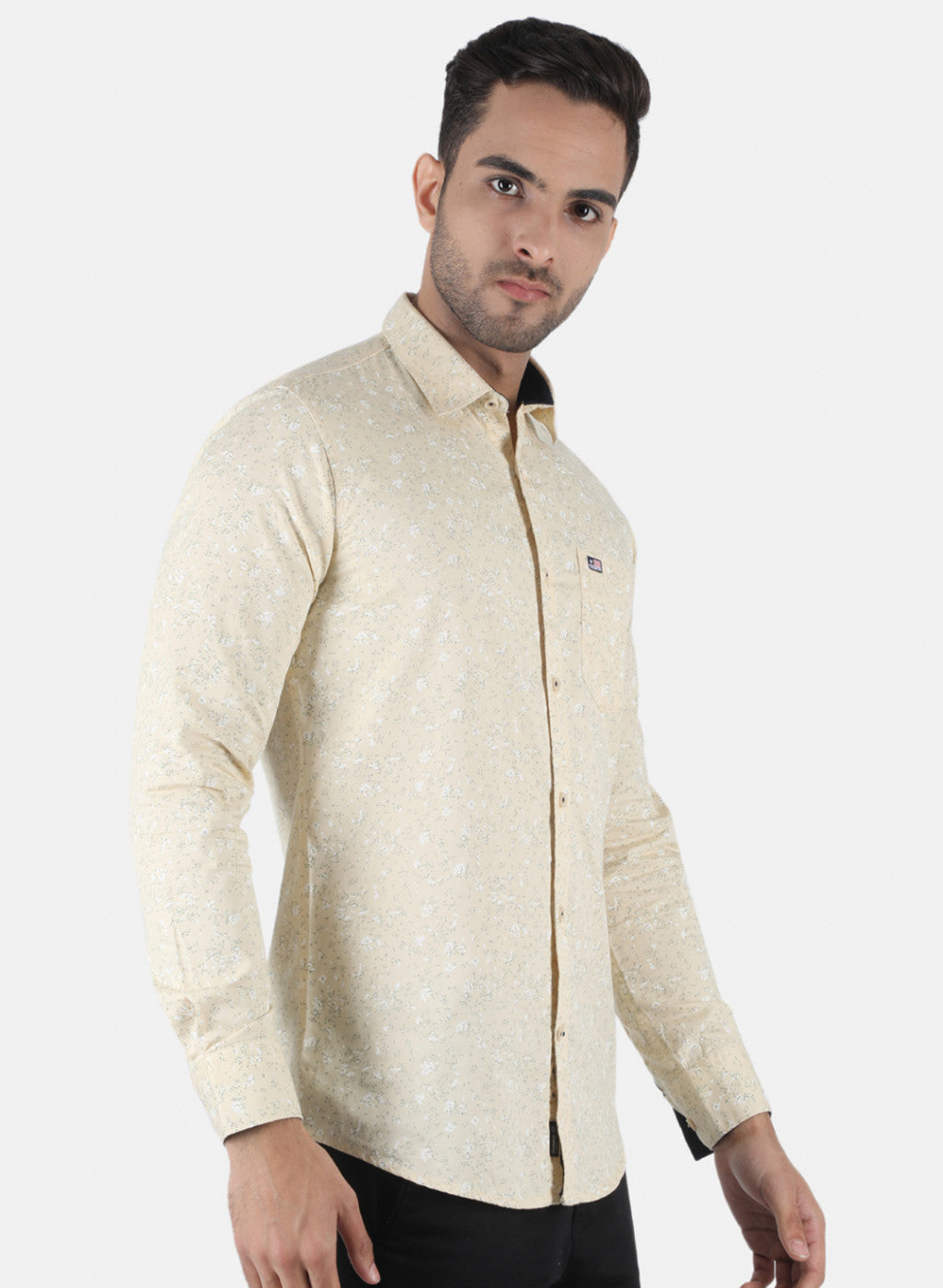 Men Beige Printed Shirt