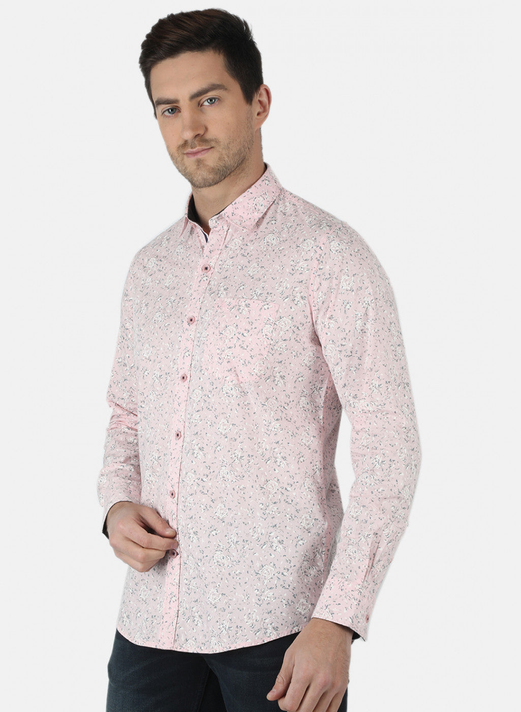 Men Pink Printed Shirt