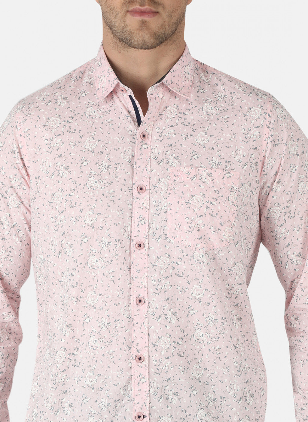 Men Pink Printed Shirt