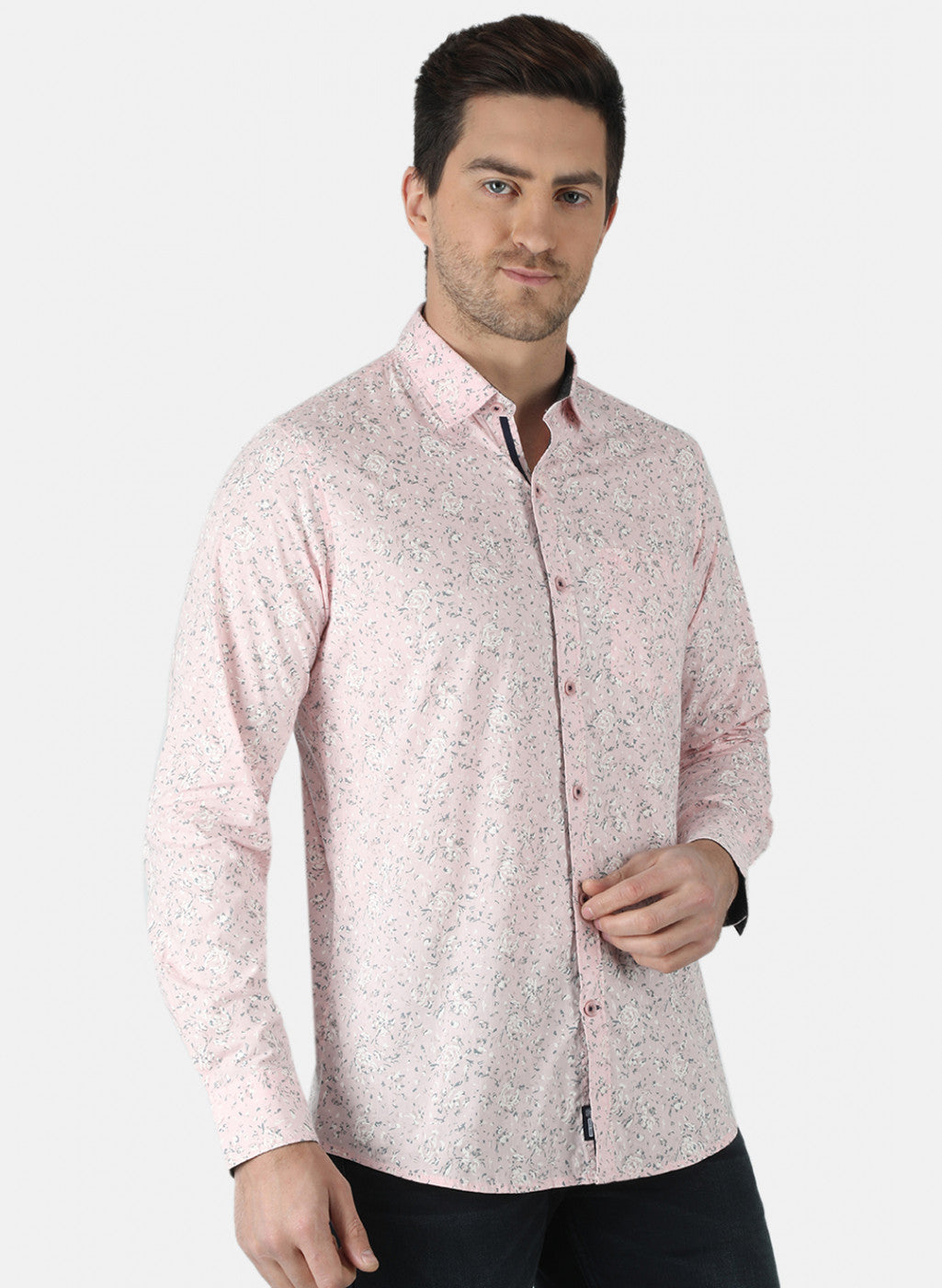 Men Pink Printed Shirt