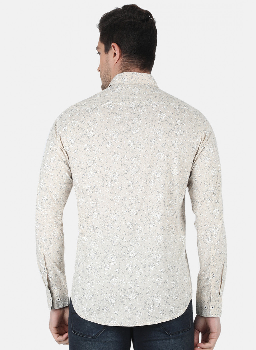 Men Beige Printed Shirt