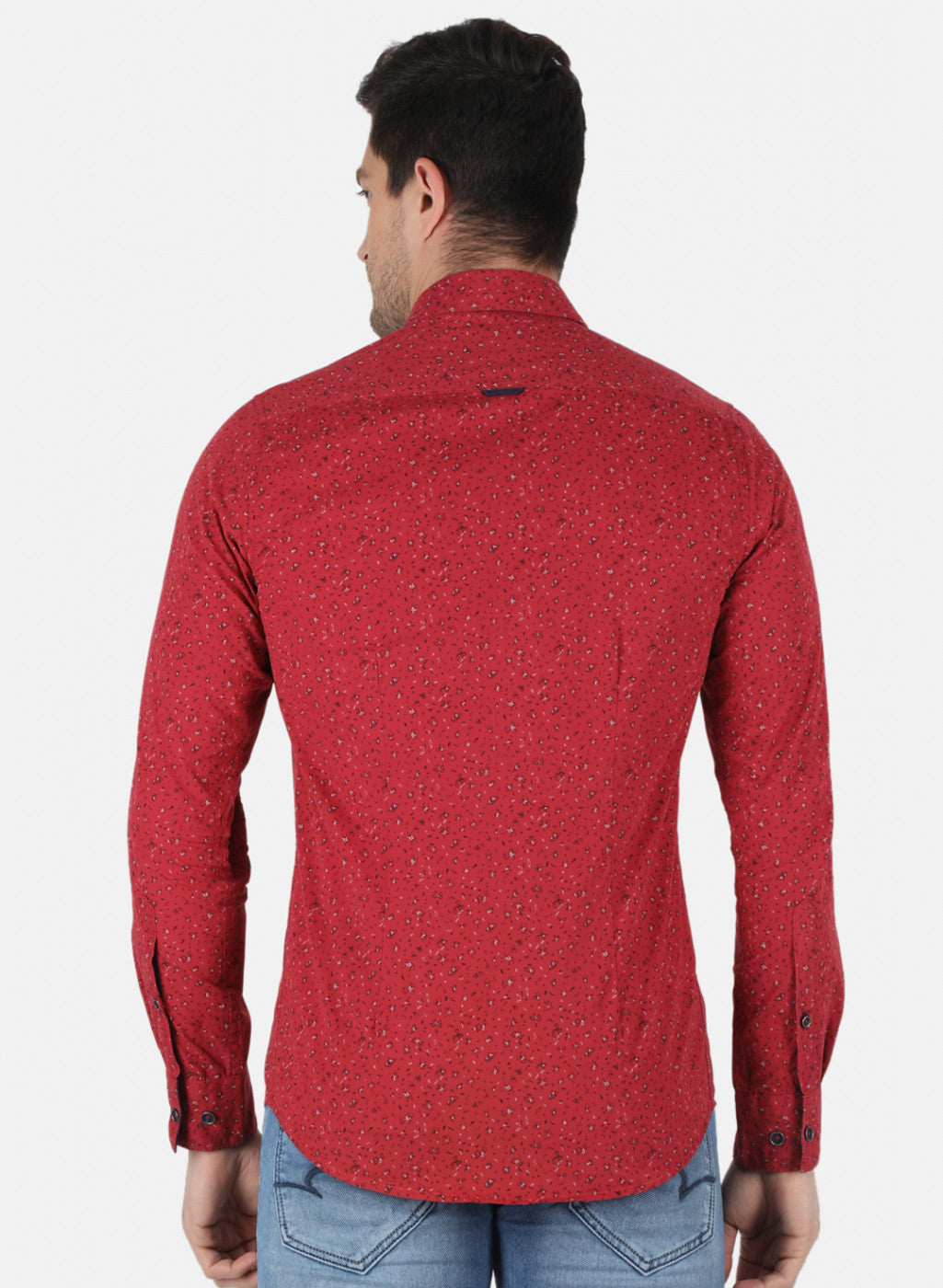 Men Maroon Printed Shirt