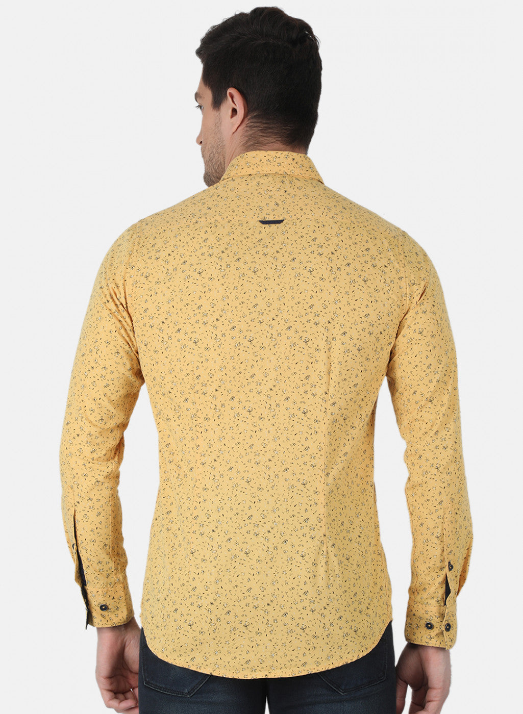 Men Mustard Printed Shirt