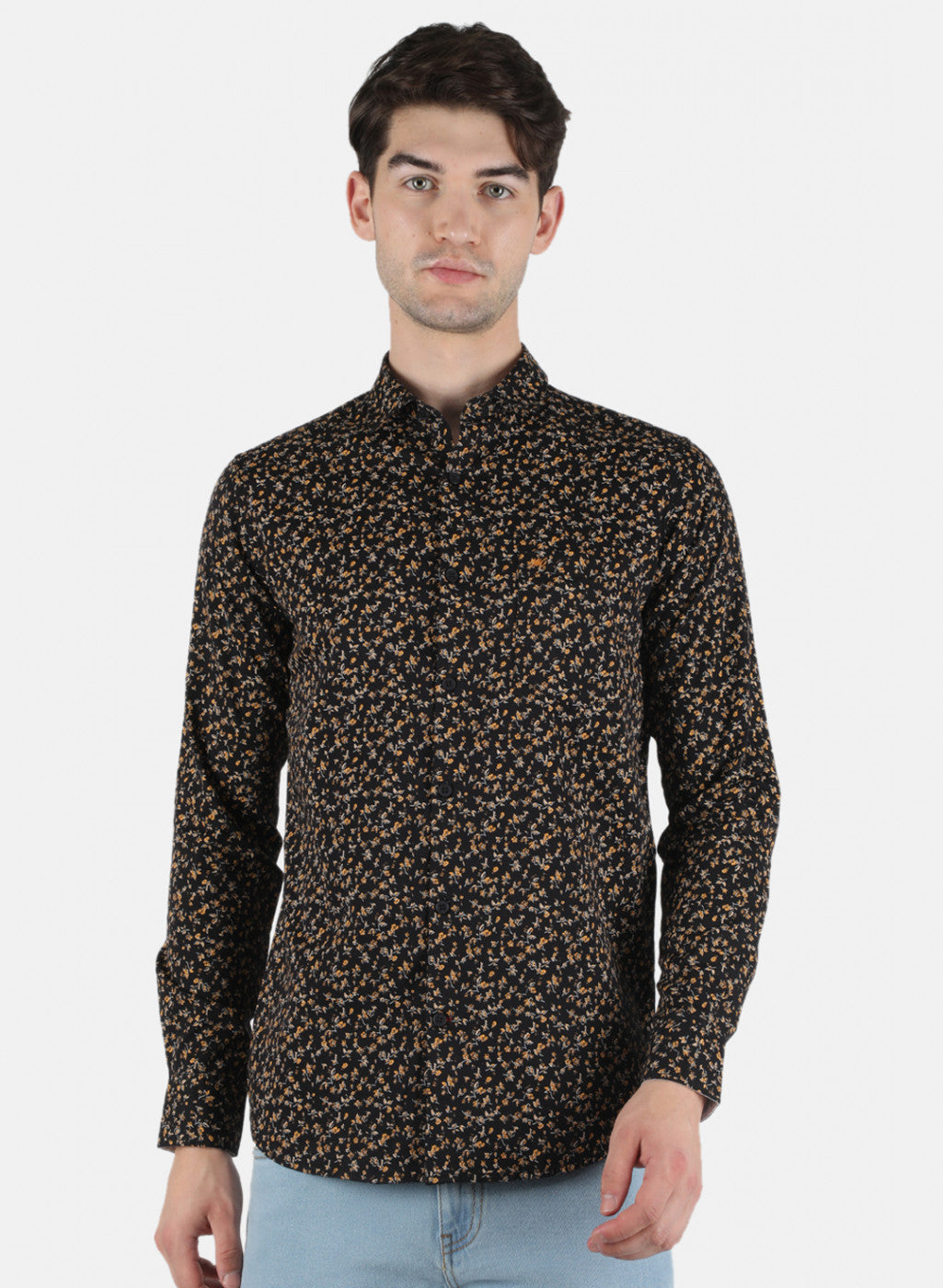 Men Black Printed Shirt