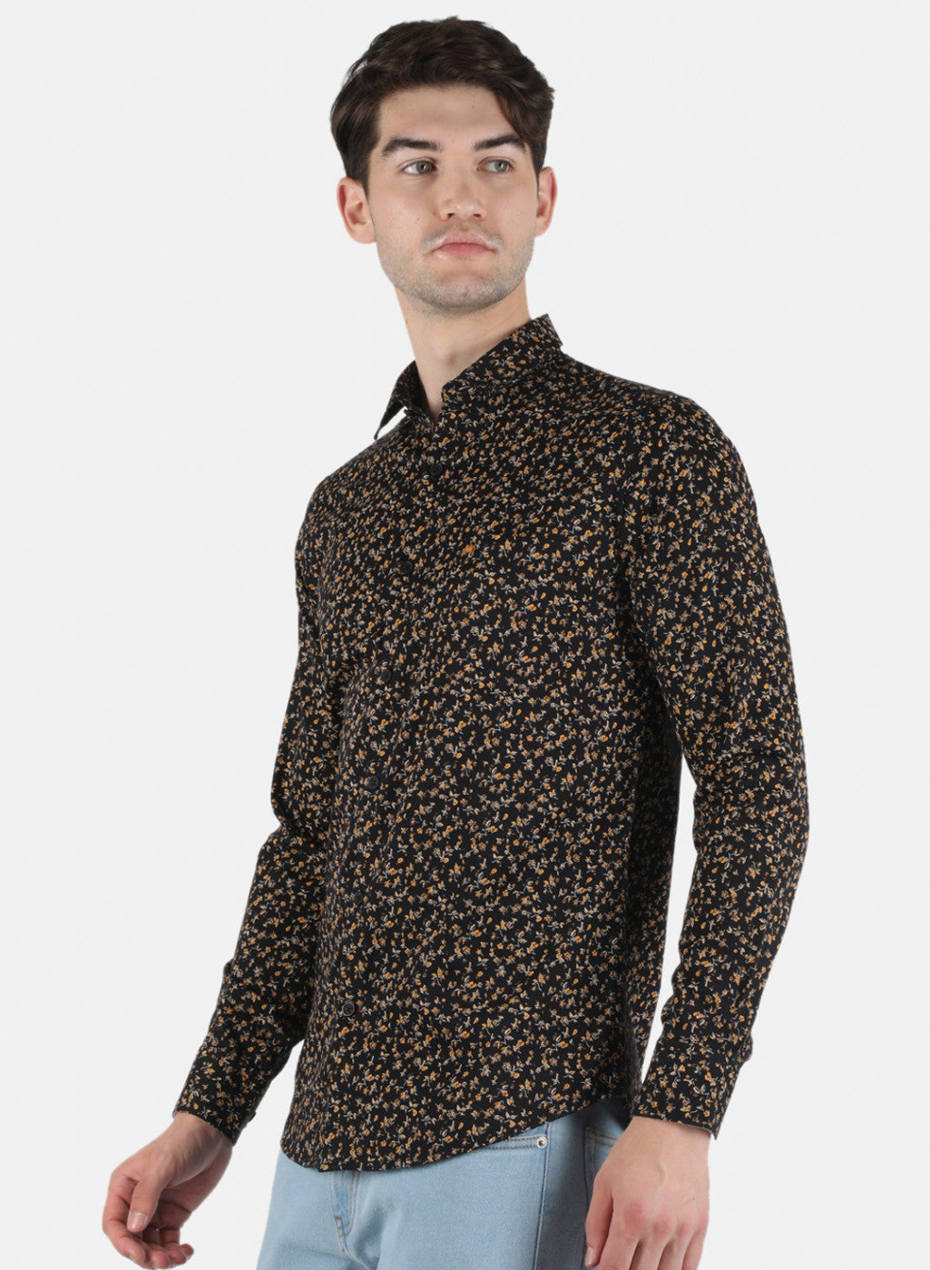 Men Black Printed Shirt