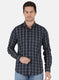 Men NAvy Blue Printed Shirt