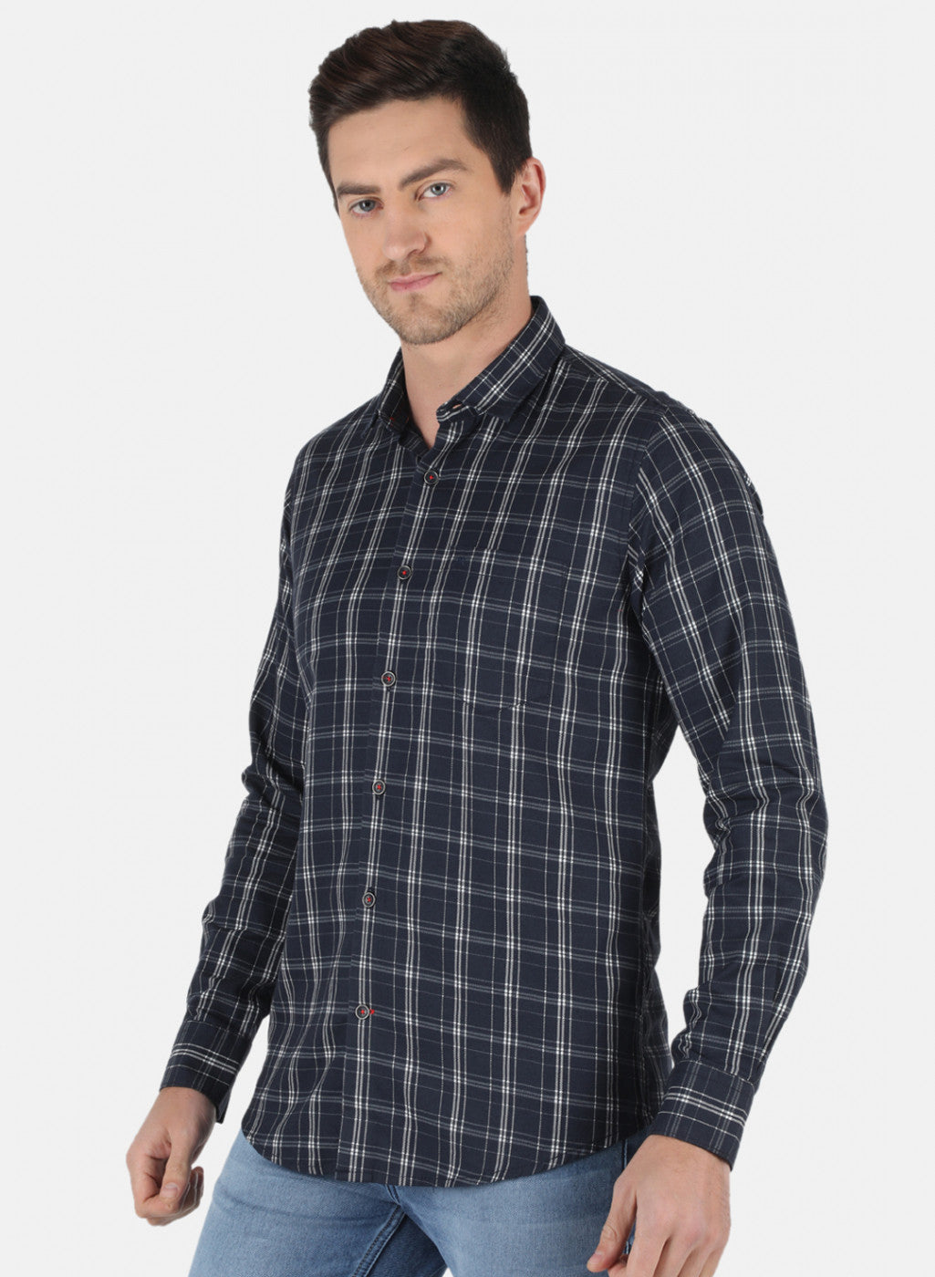 Men NAvy Blue Printed Shirt