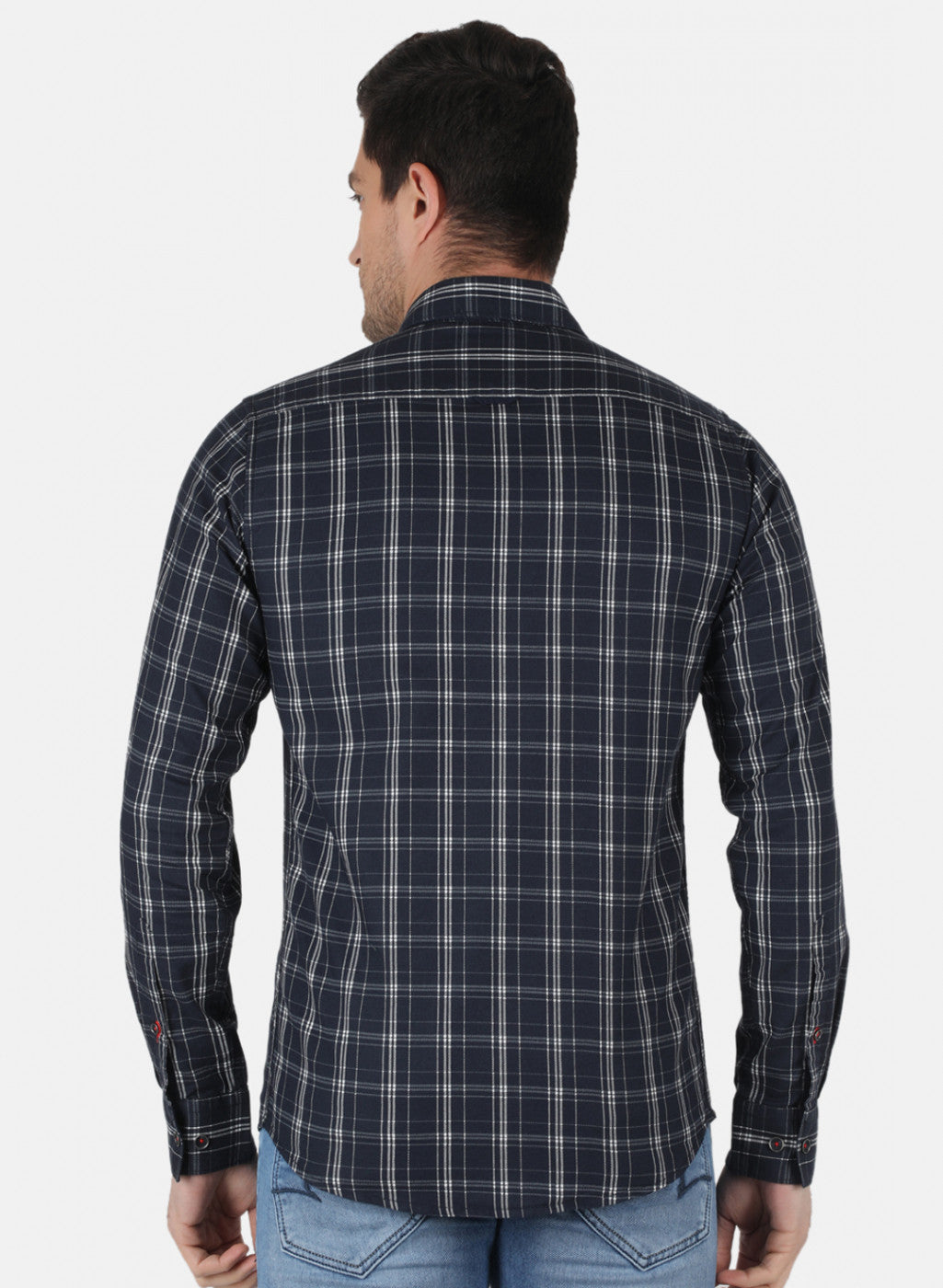 Men NAvy Blue Printed Shirt