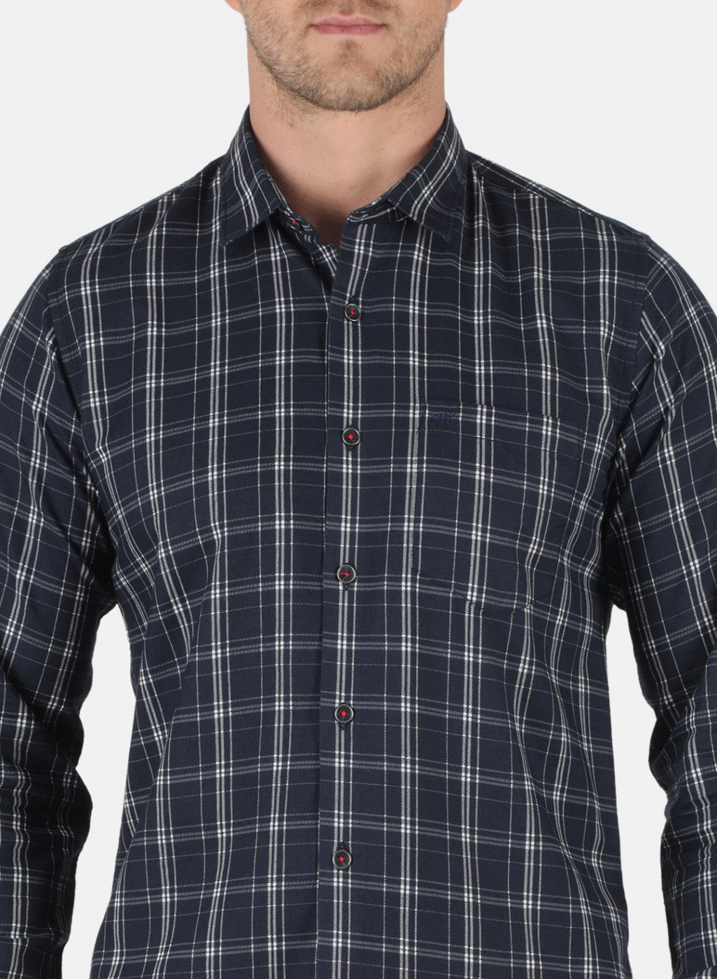 Men NAvy Blue Printed Shirt