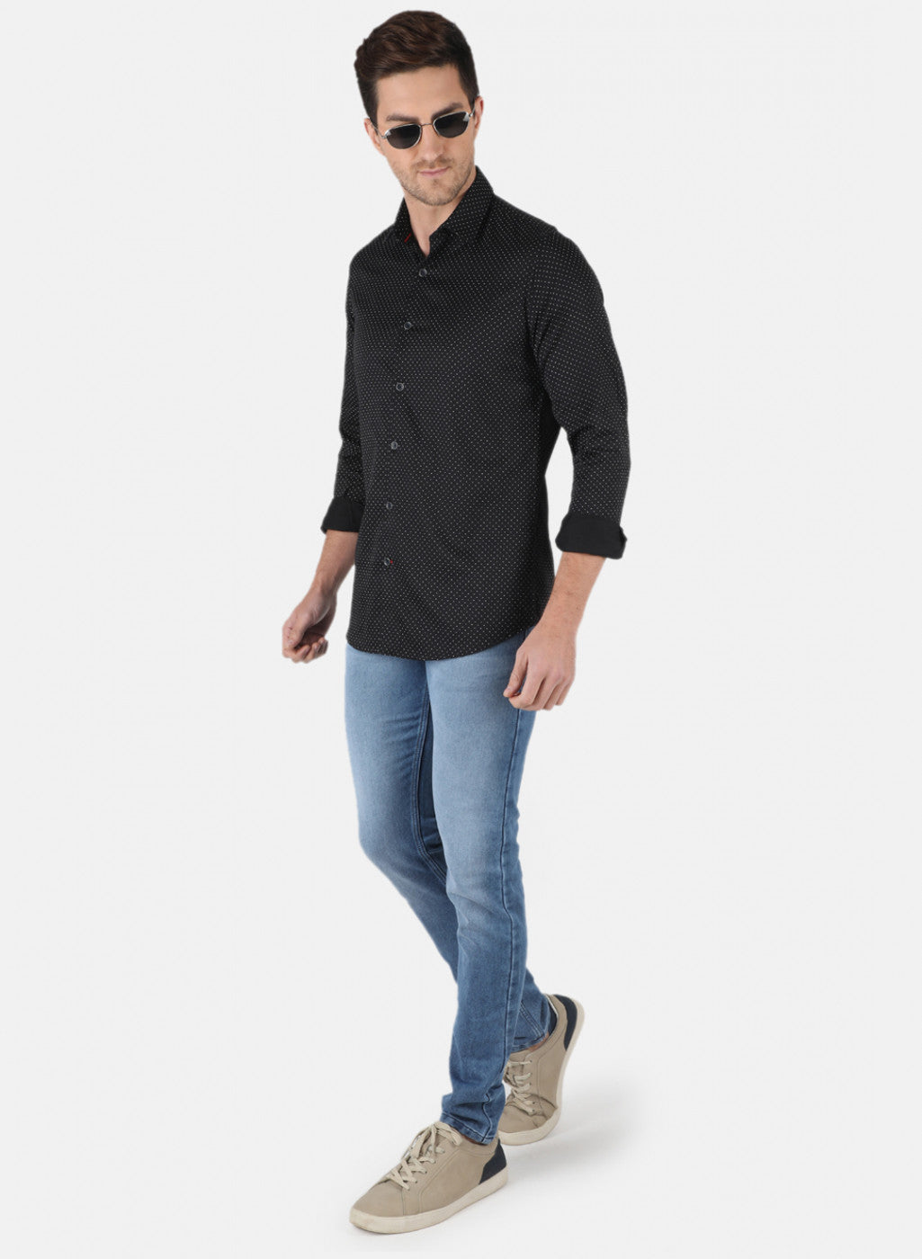 Men Black Printed Shirt