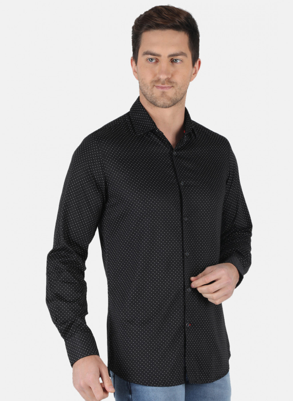 Men Black Printed Shirt