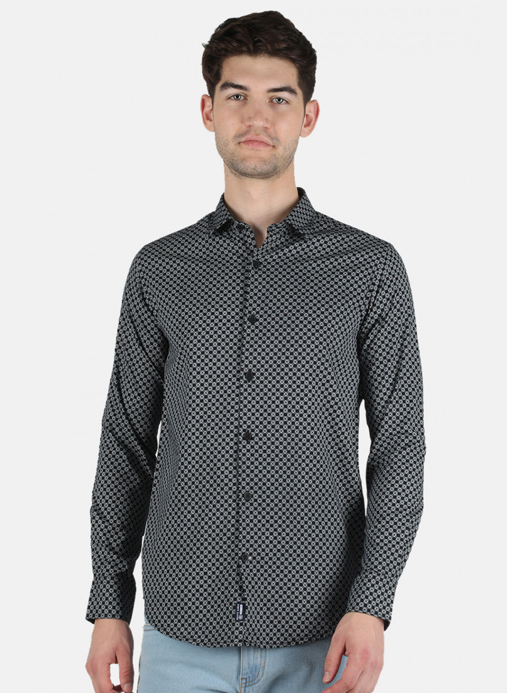 Men Black Printed Shirt