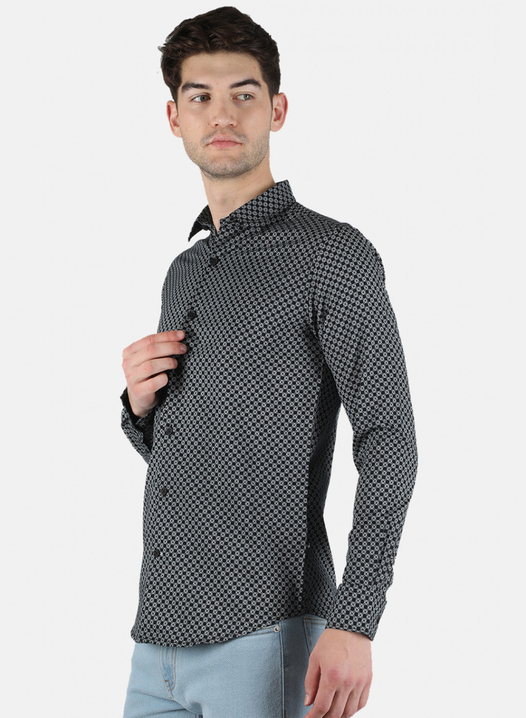 Men Black Printed Shirt