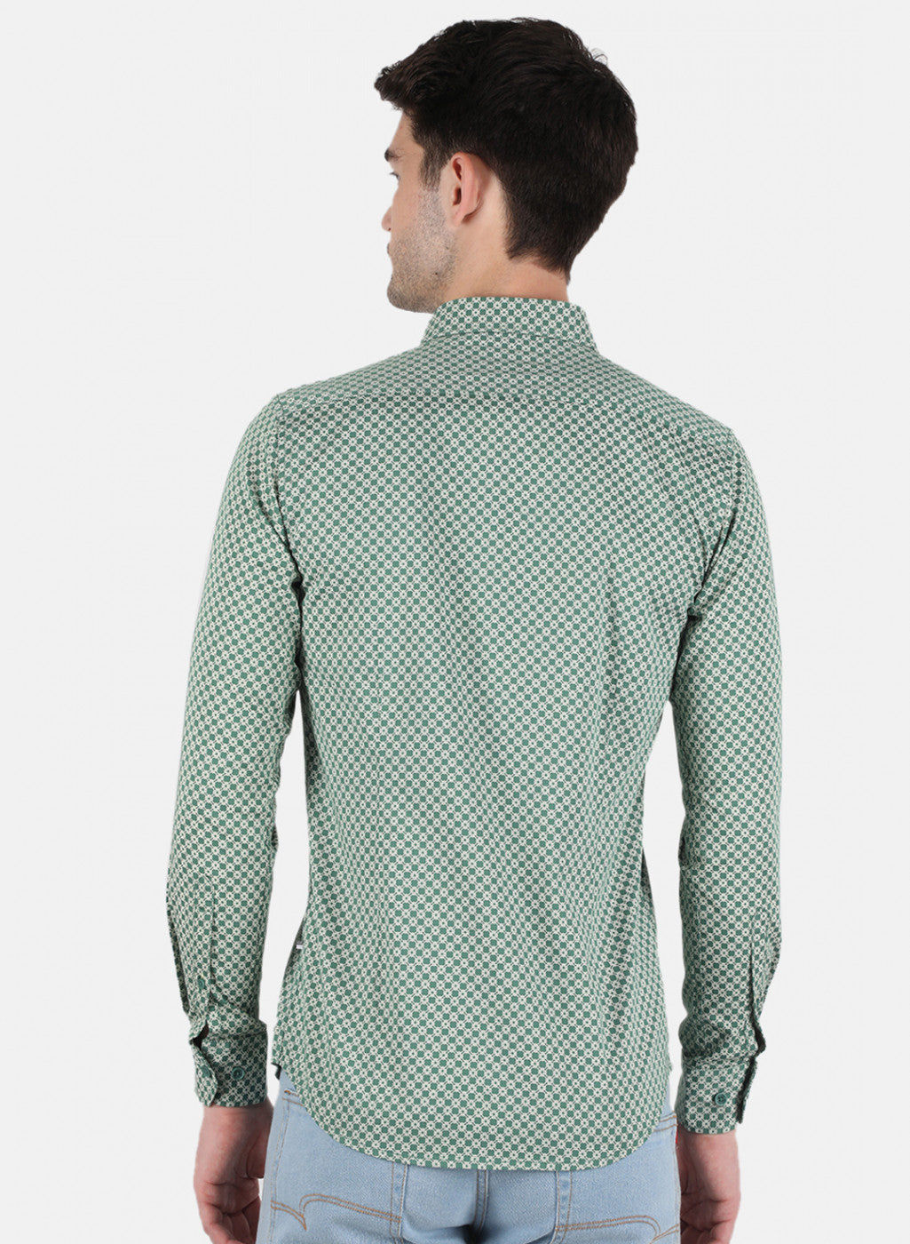 Men Green Printed Shirt