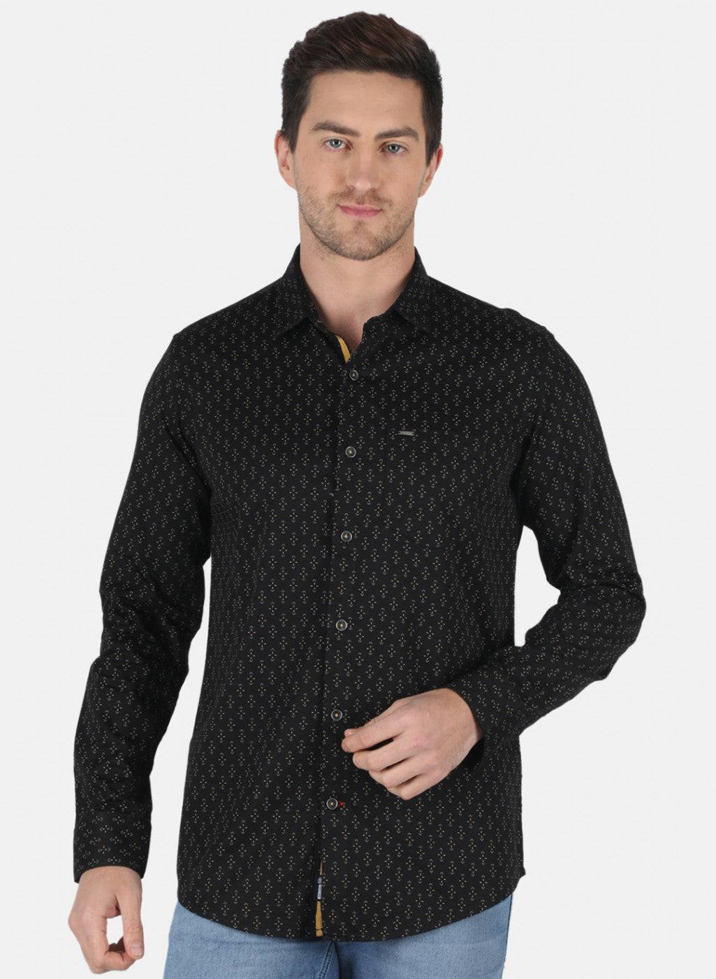 Men Black Printed Shirt