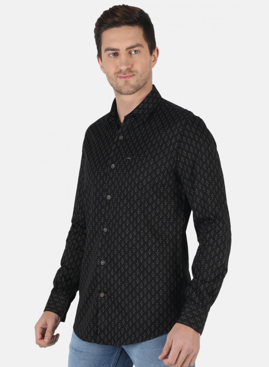 Men Black Printed Shirt