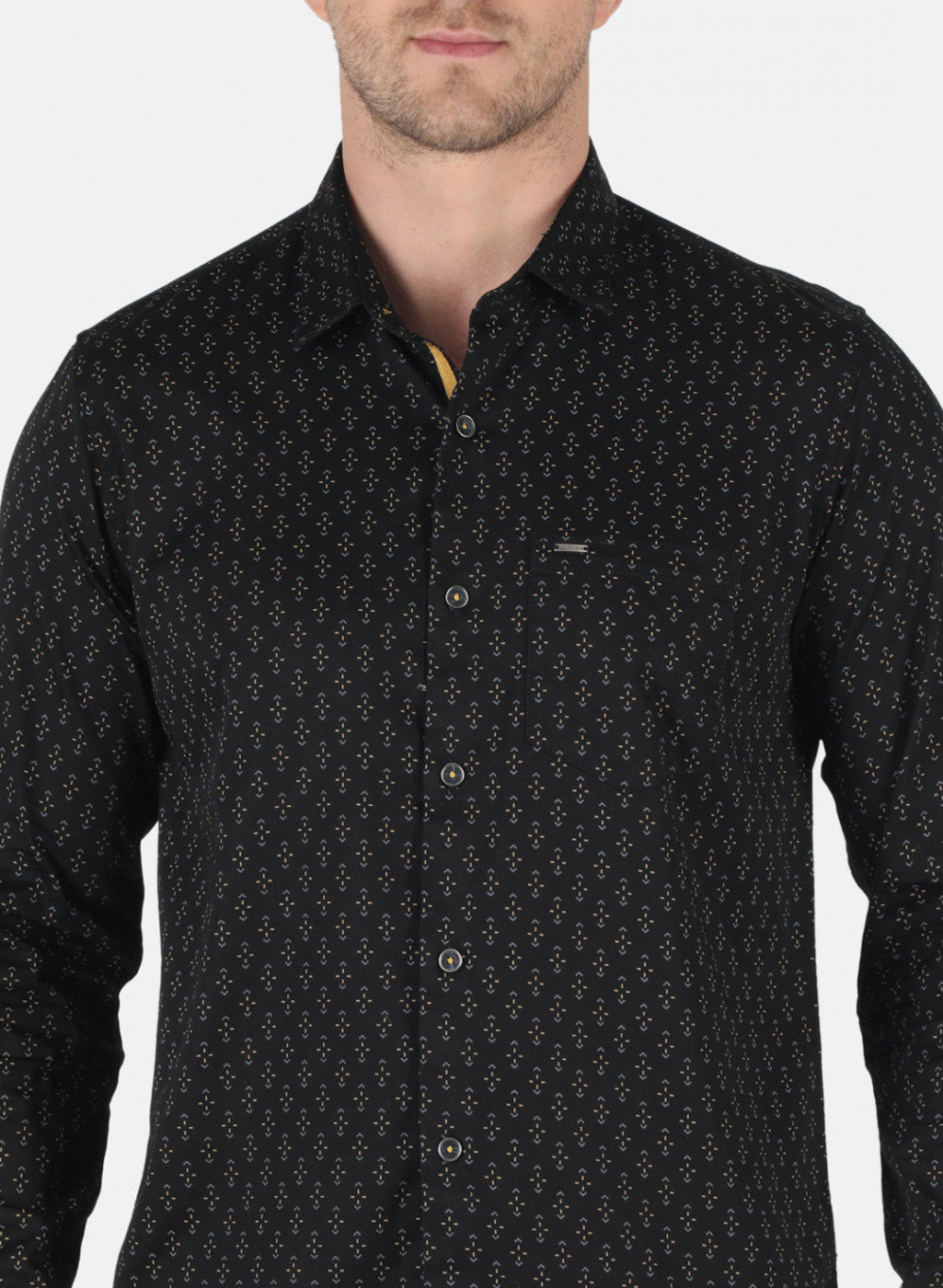 Men Black Printed Shirt