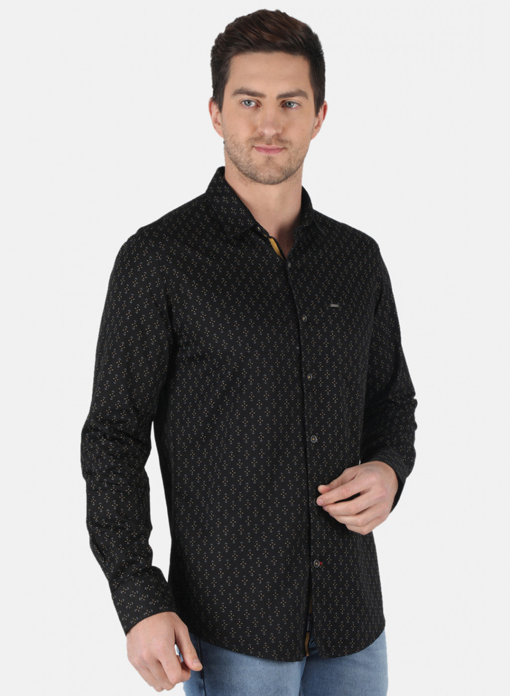 Men Black Printed Shirt