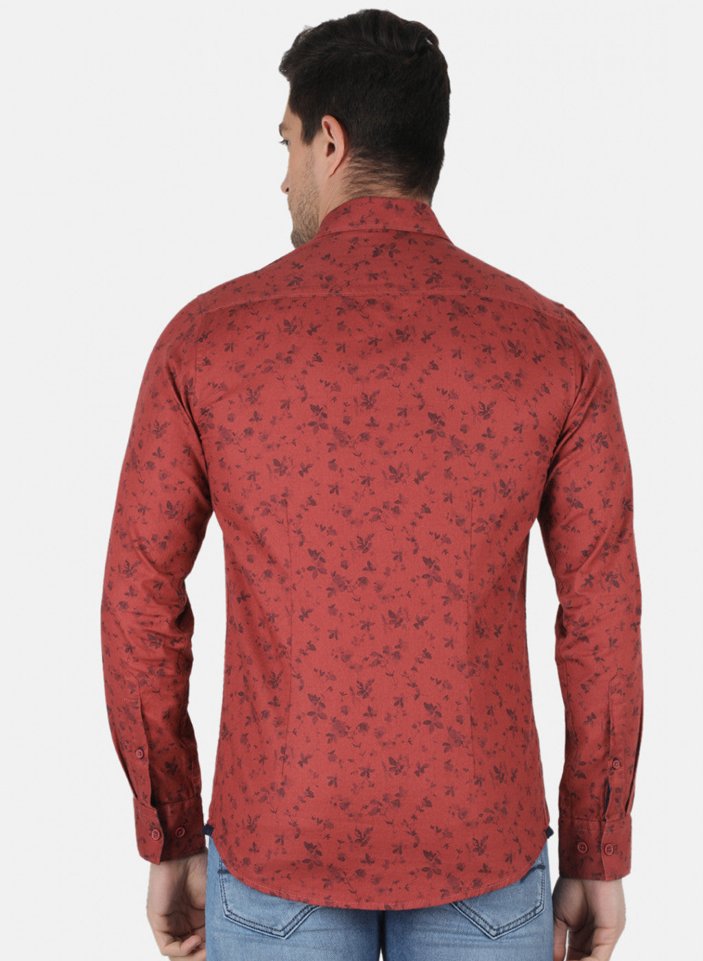 Men Orange Printed Shirt