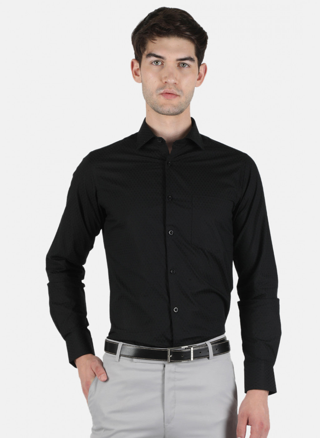 Men Black Printed Shirt