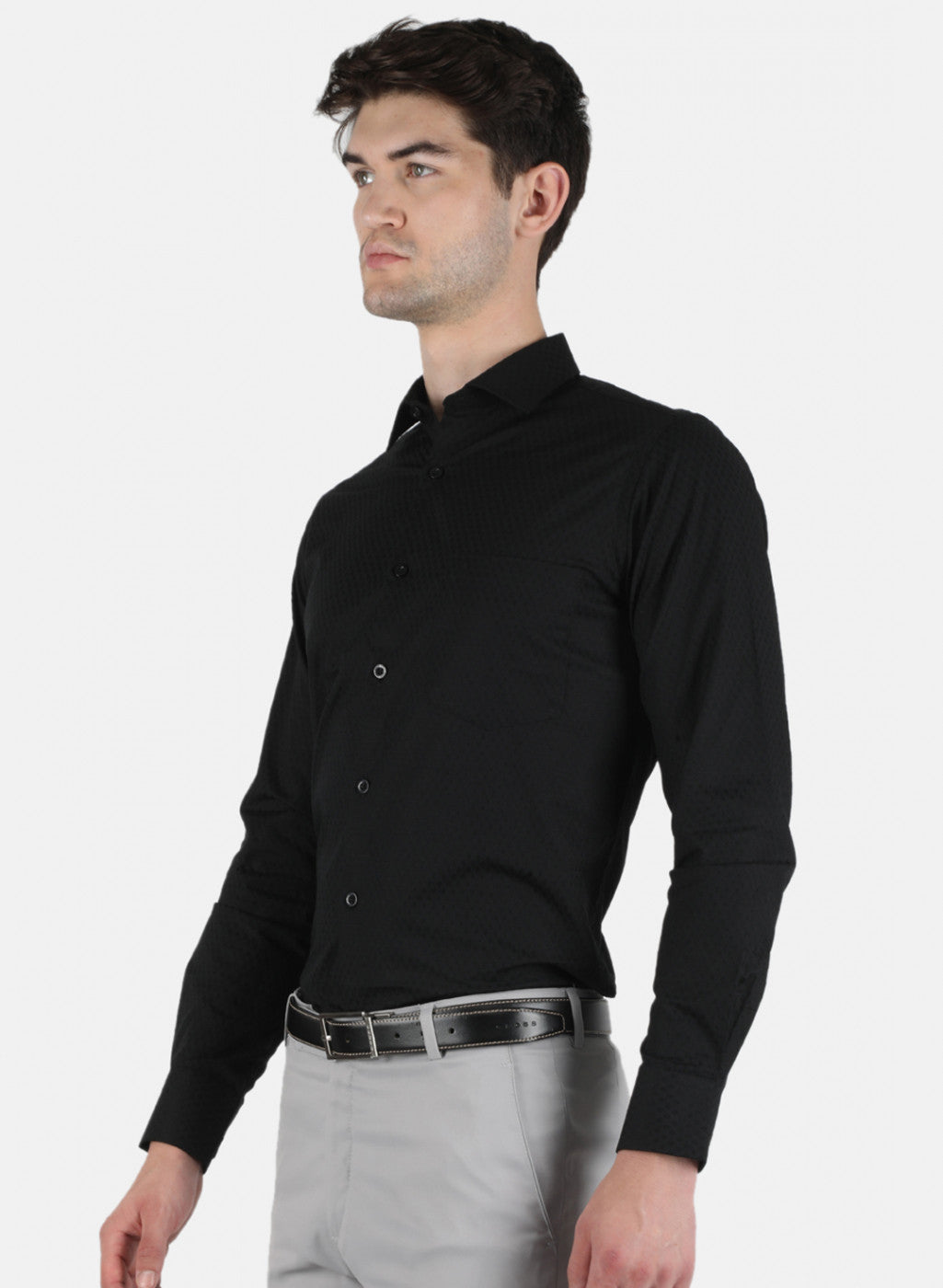 Men Black Printed Shirt