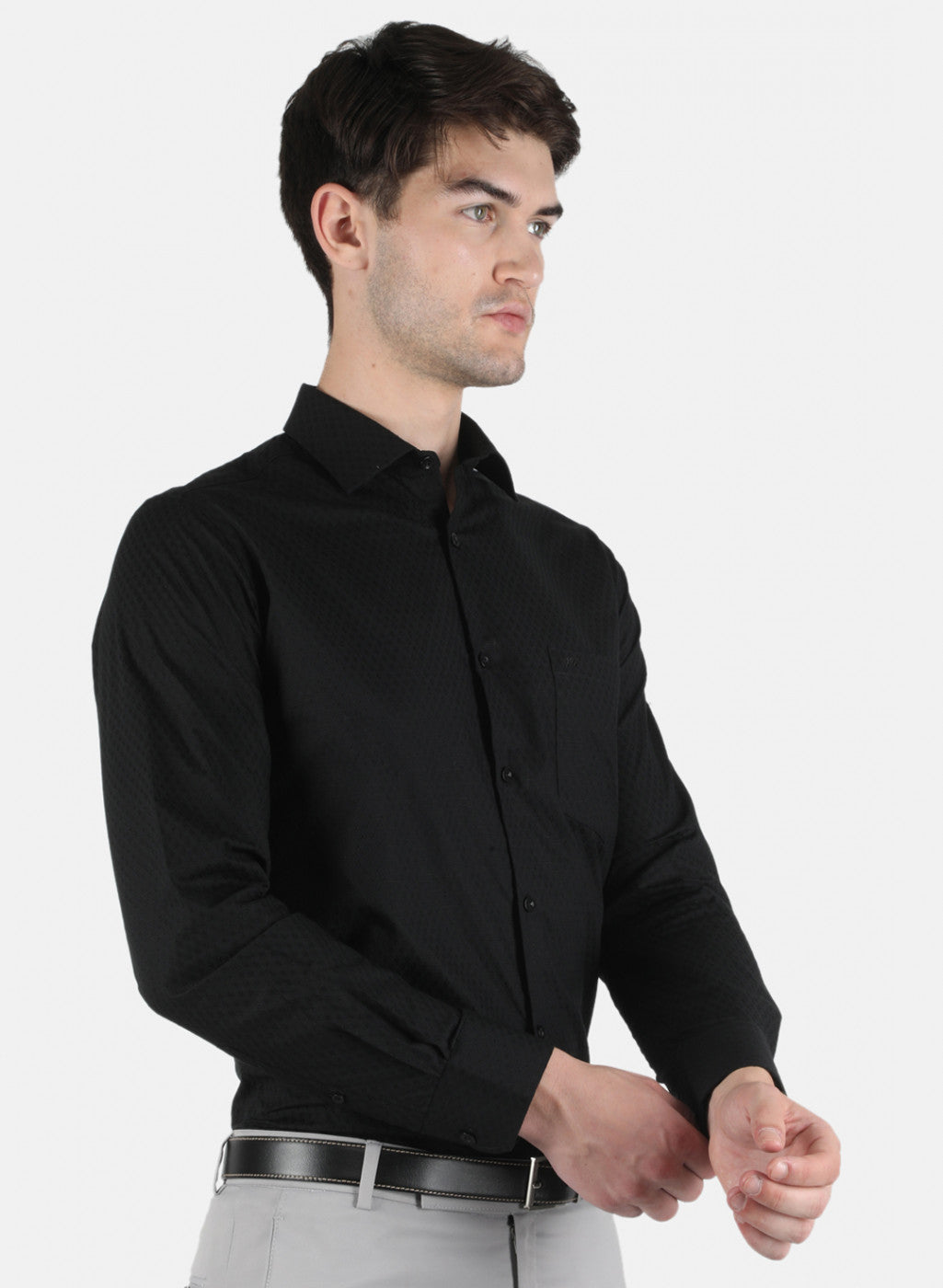 Men Black Printed Shirt