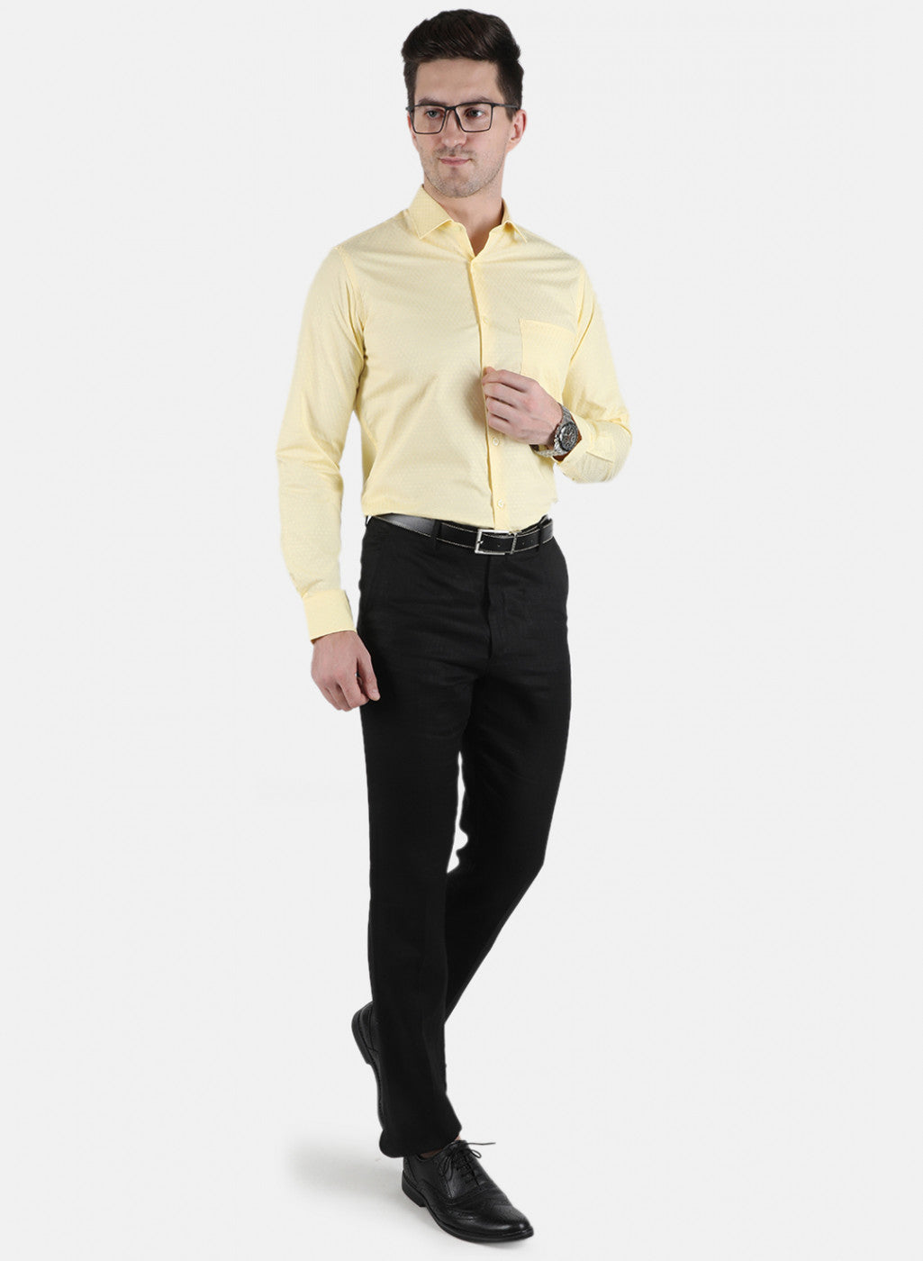 Men Yellow Printed Shirt