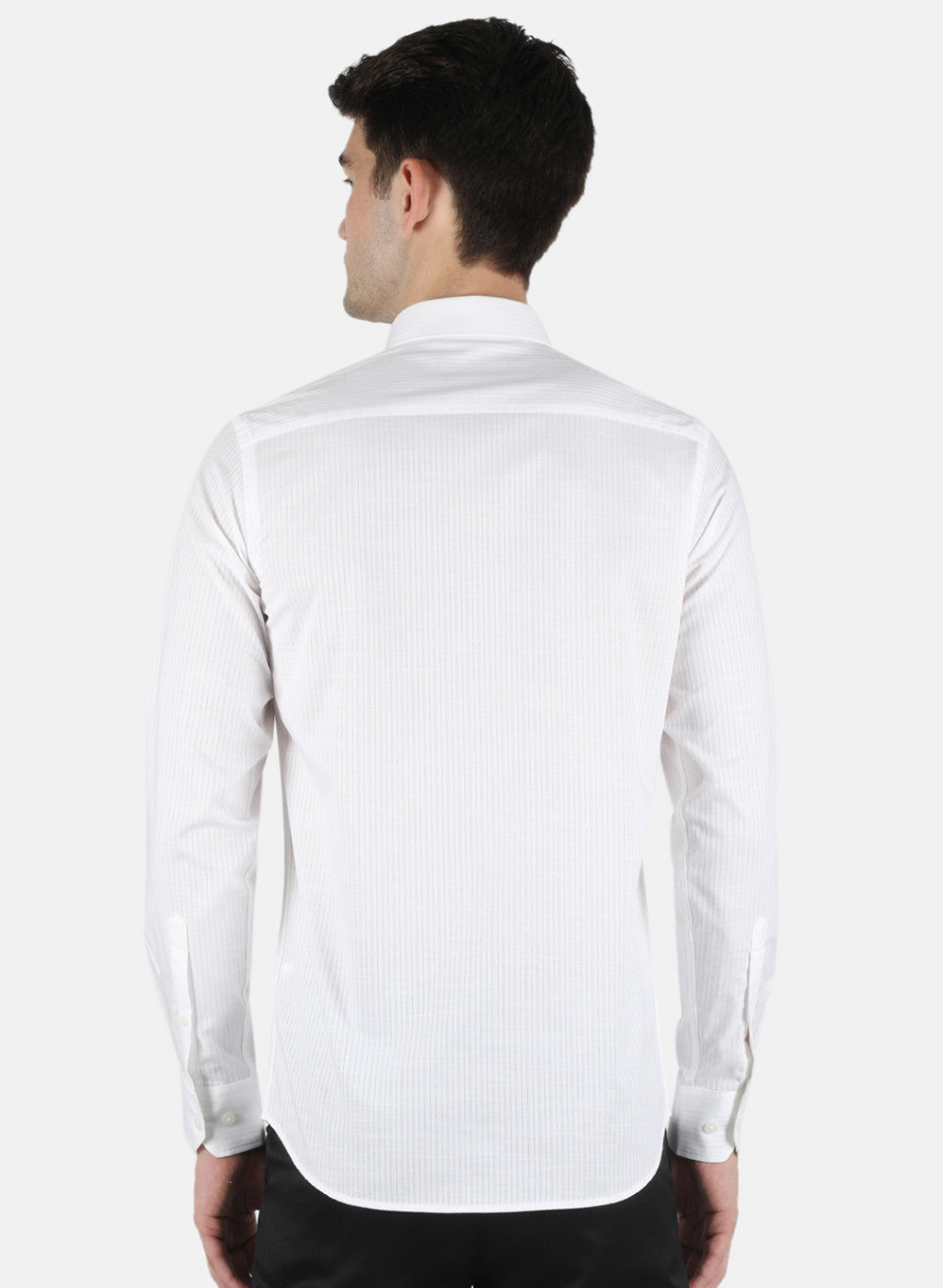 Men White Stripe Shirt