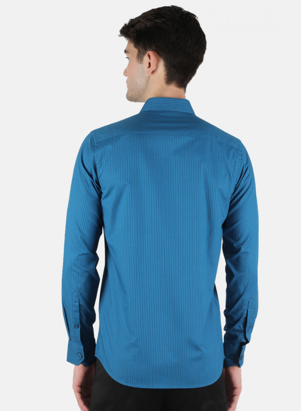 Men Blue Stripe Shirt