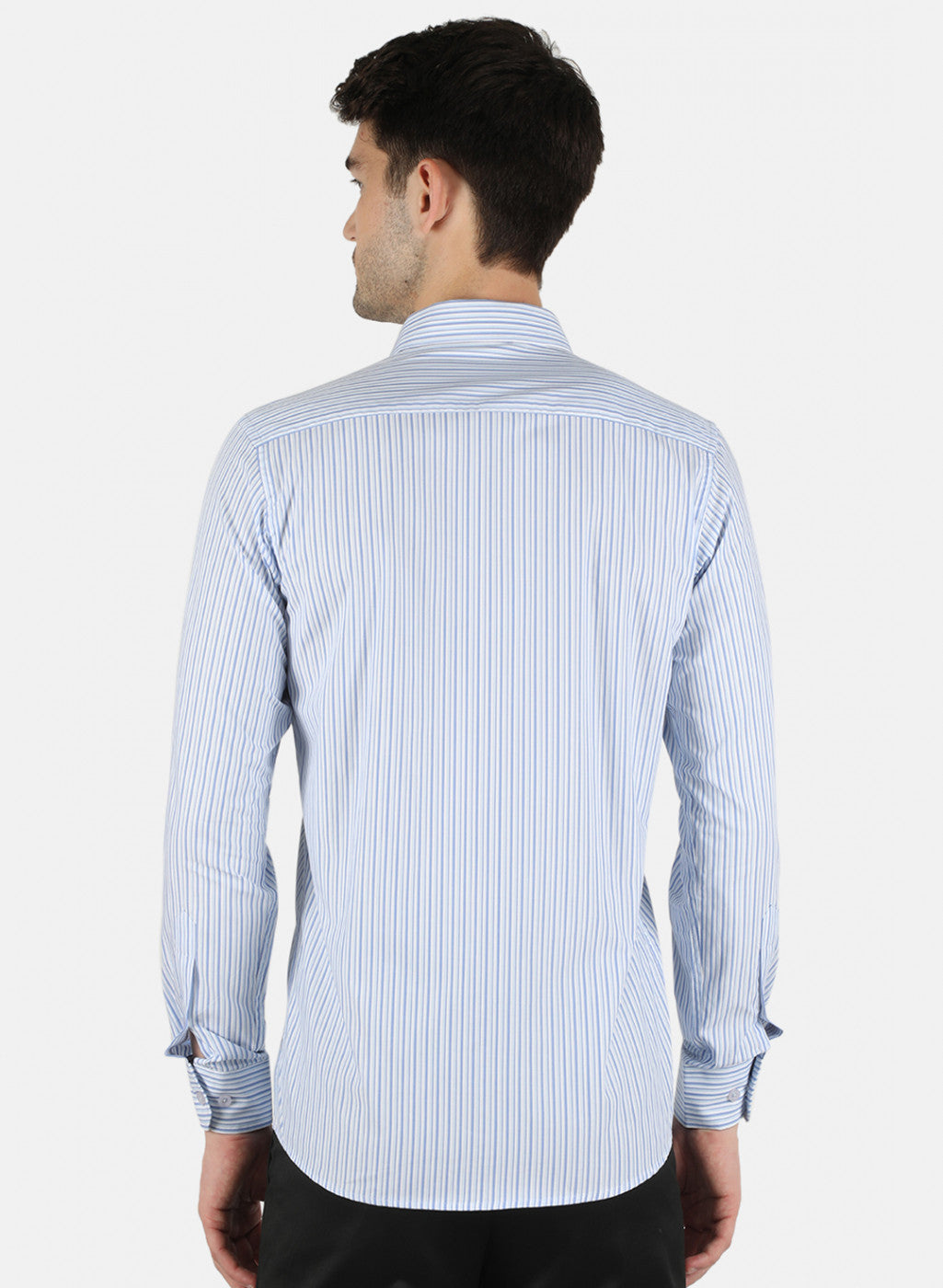 Men Blue Stripe Shirt