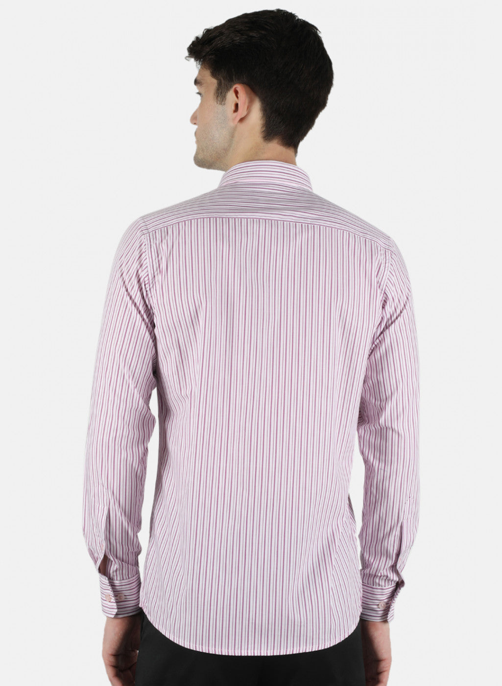 Men Pink Stripe Shirt