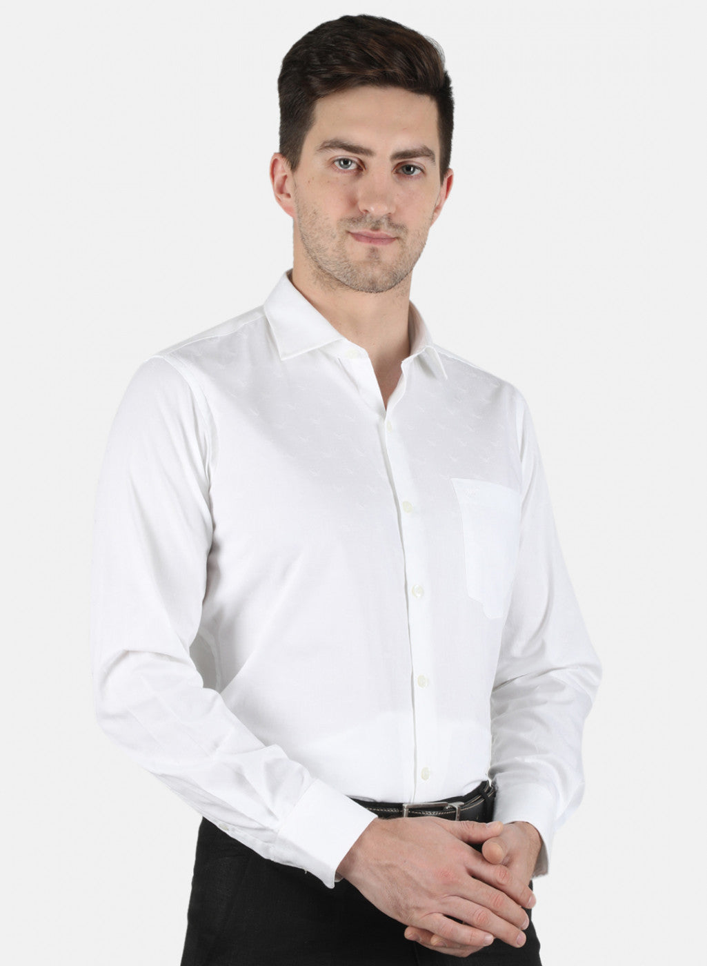 Men White Printed Shirt